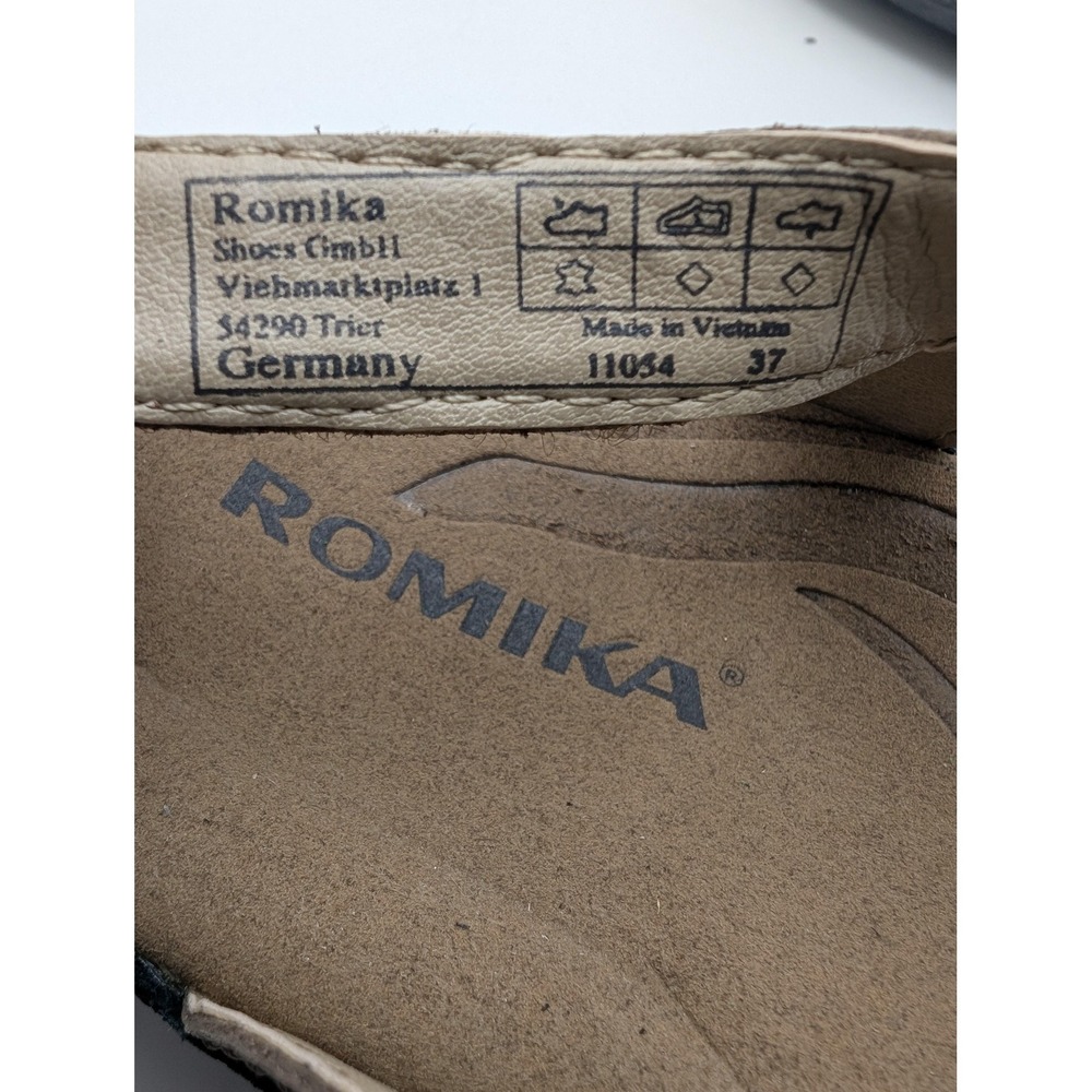 Romika Shoes Womens Size 6.5 Brown‎ Slingback Sandals Comfort Medallion 11054 - Picture 5 of 8
